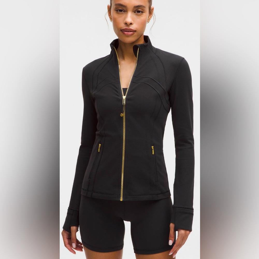 NWT Lululemon define jacket LUON  black/ gold size 8